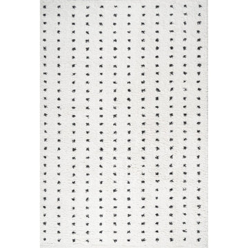 Pele Modern Geometric Dot Shag Area Rug